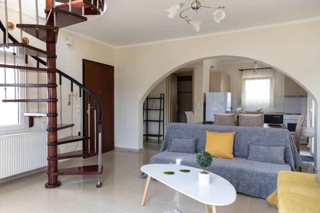 Port View House-Comfy Family Apartment-Panoramic View Néa Péramos المظهر الخارجي الصورة