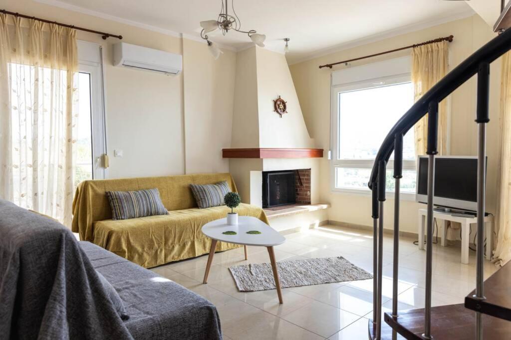 Port View House-Comfy Family Apartment-Panoramic View Néa Péramos المظهر الخارجي الصورة